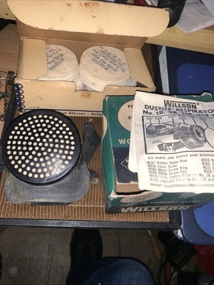 Vintage Wilson Respirator With Filters And Boxes , Paperwork Unused 