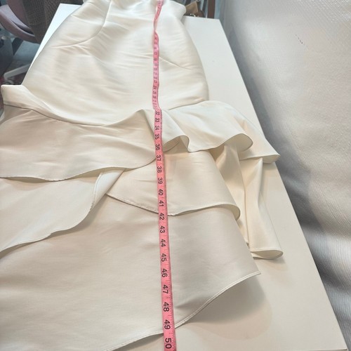 Sachin + Babi Anya Strapless Tiered Mermaid Gown Size 4 Wedding Minimalist White - Picture 11 of 14