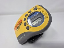 Sony Sports Walkman Yellow Gray Portable AM/FM Radio Arm Band TESTED SRF-M78