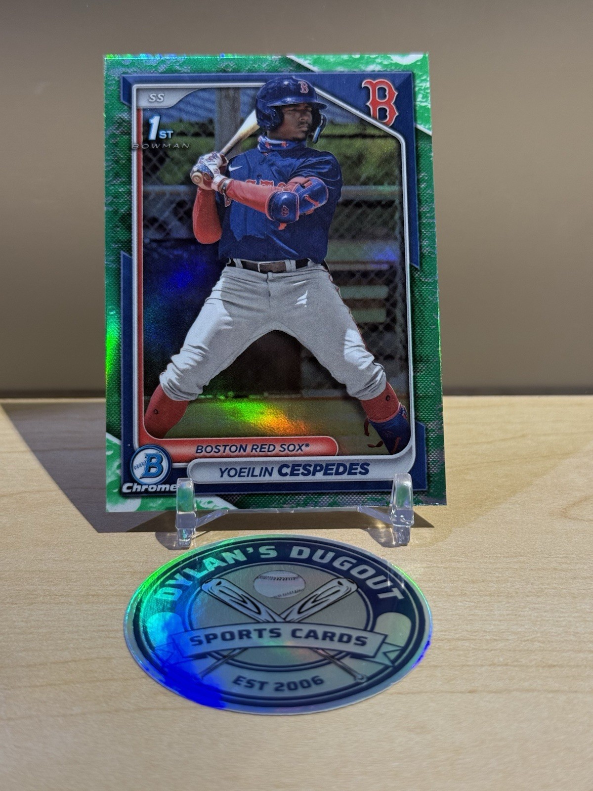 2024 Bowman Chrome Prospects Yoeilin Cespedes #BCP-139 Lunar Glow Refractor RC
