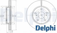 2X Bremsscheibe Delphi BG4232 2 Bremsscheiben Vorderachse Vorne FüR Toyota