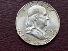 1958-D FRANKLIN HALF DOLLAR 90% SILVER .50¢ UNITED STATES   (A236)