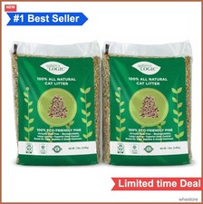 100 Natural Pine Pellet Cat Litter 12 lb Unscented Dust-Free Biodegradable