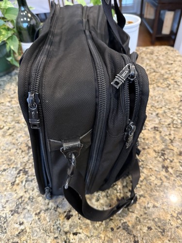 Tumi Alpha Expandable Briefcase Carry Laptop Bag Nylon Black 26160DH Reg $495 - Picture 12 of 24