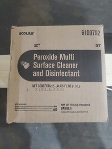 Ecolab 6100792 Peroxide Multisurface Cleaner and Disinfectant (2)- 44 FL Oz