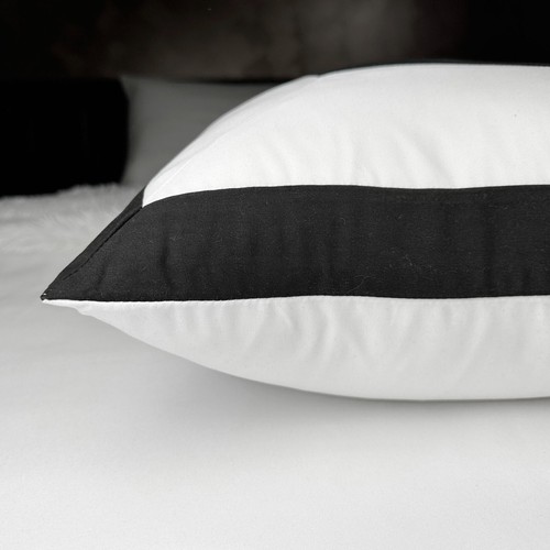 Stripe Black White Grey Cushion Cover Diamond Pintuck Decorative Cushion Cover - Picture 39 of 39