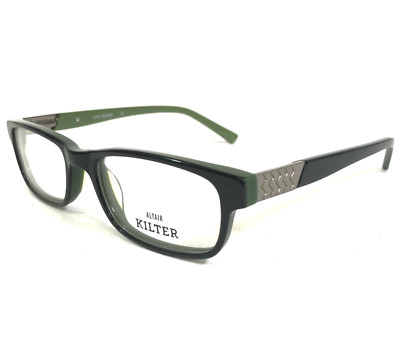 Kilter Kids Eyeglasses Frames ALTAIR K4000 001 BLACK Green Rectangular 47-16-130