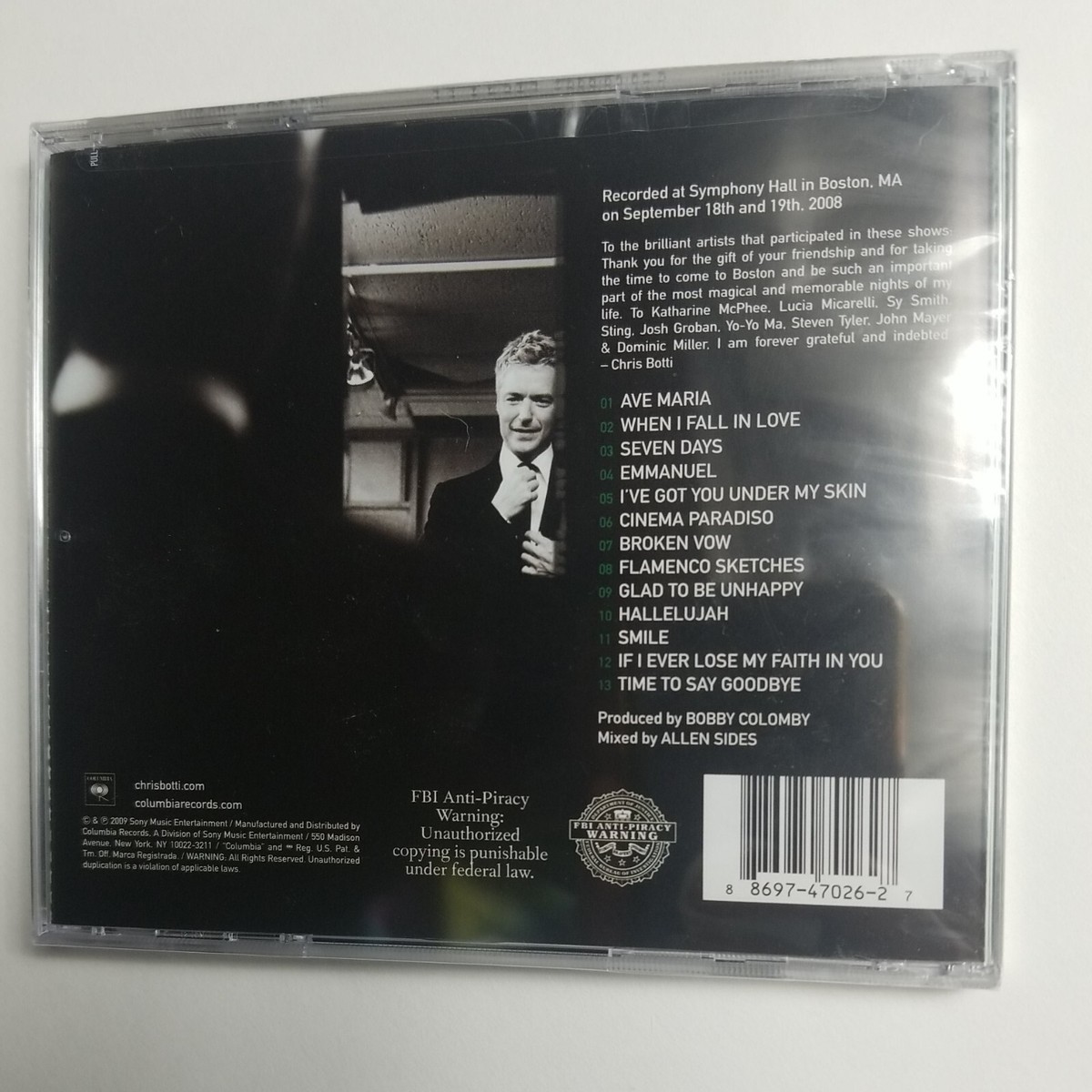 NEW sealed! Chris Botti In Boston - ( CD - Columbia Records