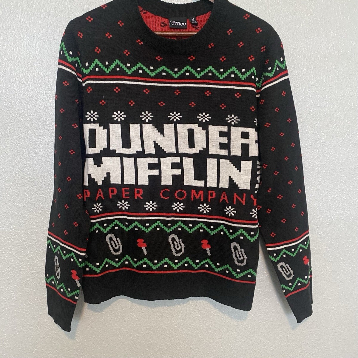 Dunder Mifflin Ugly Christmas Sweater The Office Size Medium