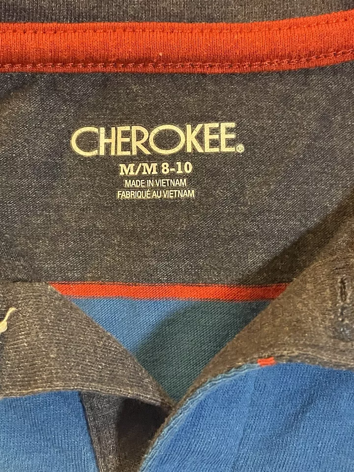 Polo Cherokee para niño manga corta cuello rayas multicolor talla: M (8-10) Foto 3 de 4
