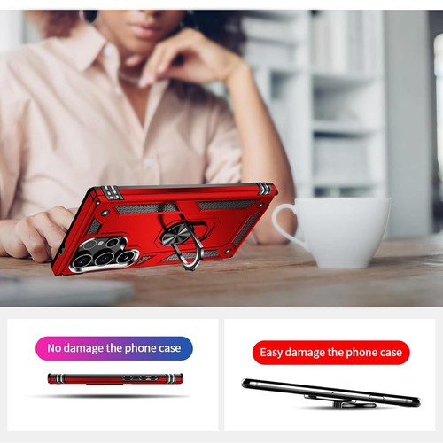 For Galaxy S25 Ultra/S25+/S25 Ring Case Magnetic Support Metal Kickstand Cover - Picture 22 of 52