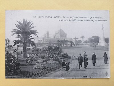 cpa FRANKREICH 06- NICE Côte d'Azur Eine Ecke des Gartens zum JETÉE PROMENADE Palast