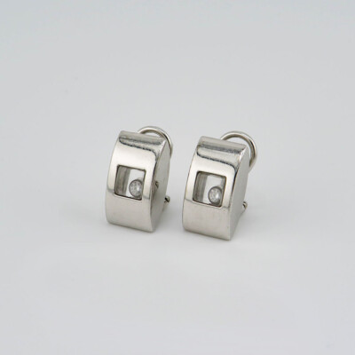 Chopard Happy Diamonds Ohrclips mit 0,11ct FC Brillant in 750/18K Weißgold