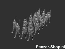 16x Wehrmacht Figuren 4, Marchieren In Ausrüstung, Spur H0 1:87 Unbemalt Militar