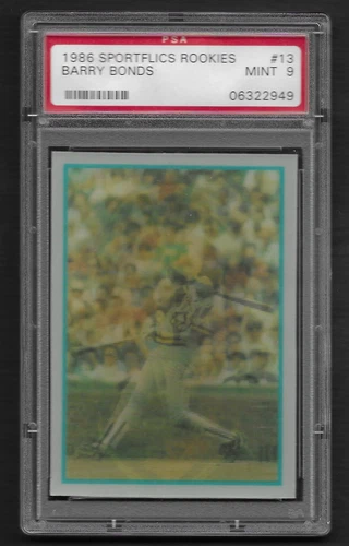 Barry Bonds 1986 Sportflics Rookies #13 PSA 9