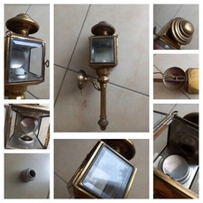 Lampada applique Metallo Vetro Stile Lanterna Carrozza Calesse Vintage