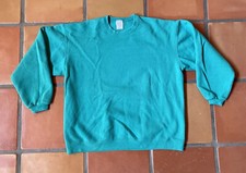 Vtg Russell Athletic XL Made In USA Turquoise Pull Over Sweatshirt Long Sleeve