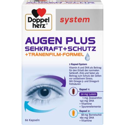 DOPPELHERZ Augen plus Sehkraft+Schutz system Kaps. 60 St PZN05517713