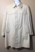 Vintage Men's London Fog Maincoats Weatherwear Beige Khaki 42 Reg Made In USA