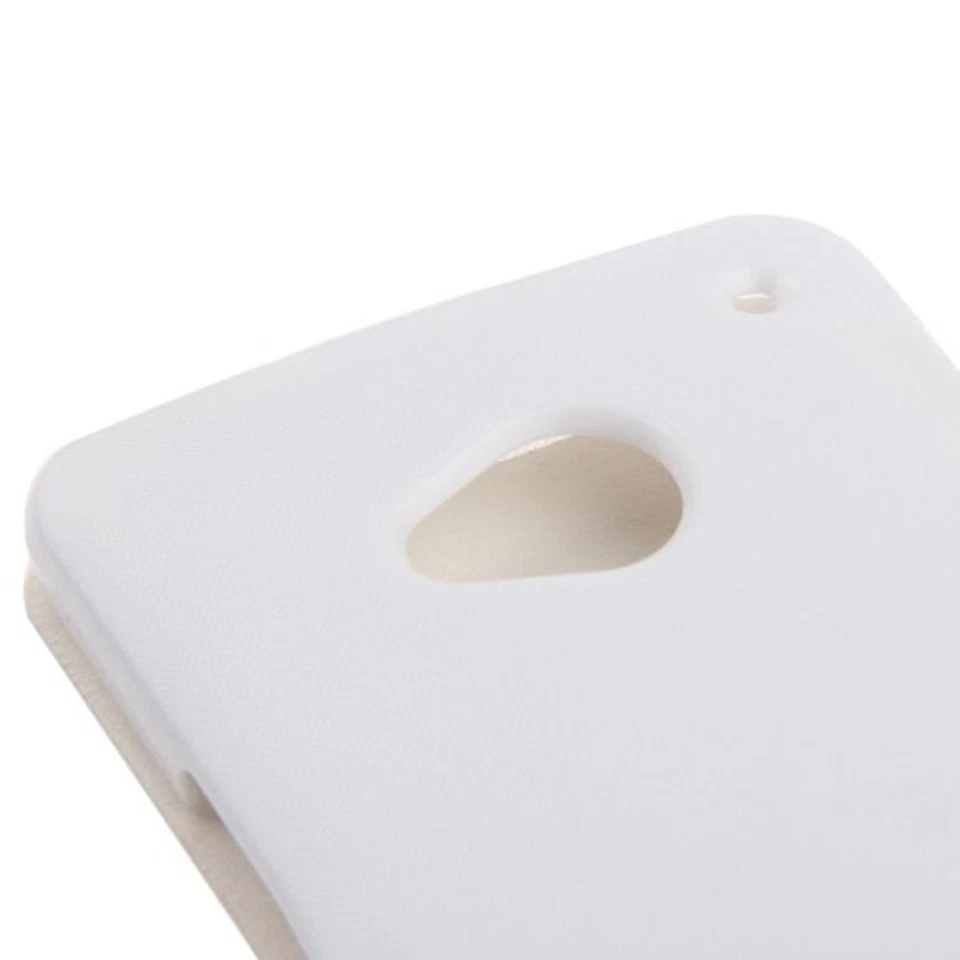 Custodia Per HTC One / M7 Bianco Spazzolato - Immagine 4 di 4