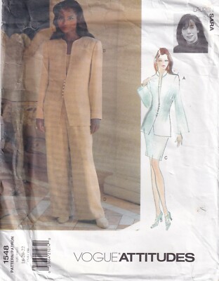 Vogue Schnittmuster 1548 EASY weiche Jacke Top Rock Hose Gr 18 20 22