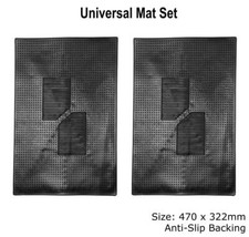 Good Quality Waterproof Black Car Matts Pair Hard Wearing Long Lasting Overlays