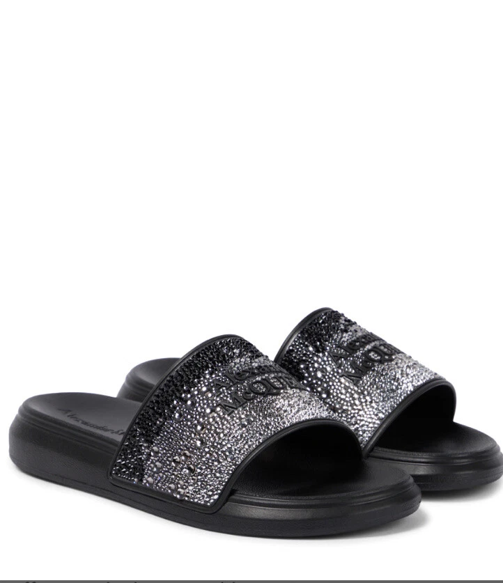 Alexander McQueen diapositive di cristallo $ 690 taglia 6 5