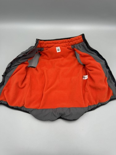 Carters Winter Puffer Vest Gray Size 5 Orange Lining Zip Up - Picture 6 of 9