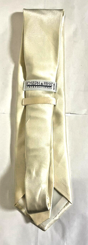 Joseph & Feiss Necktie 100% Silk 60'' Ivory Colored L x4'' W Excellent Condition - Picture 2 of 3