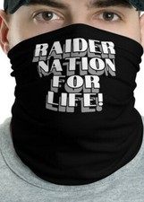 Neck Gaiter: RAIDER NATION For Life 2 Custom Face Mask. Protection with style 