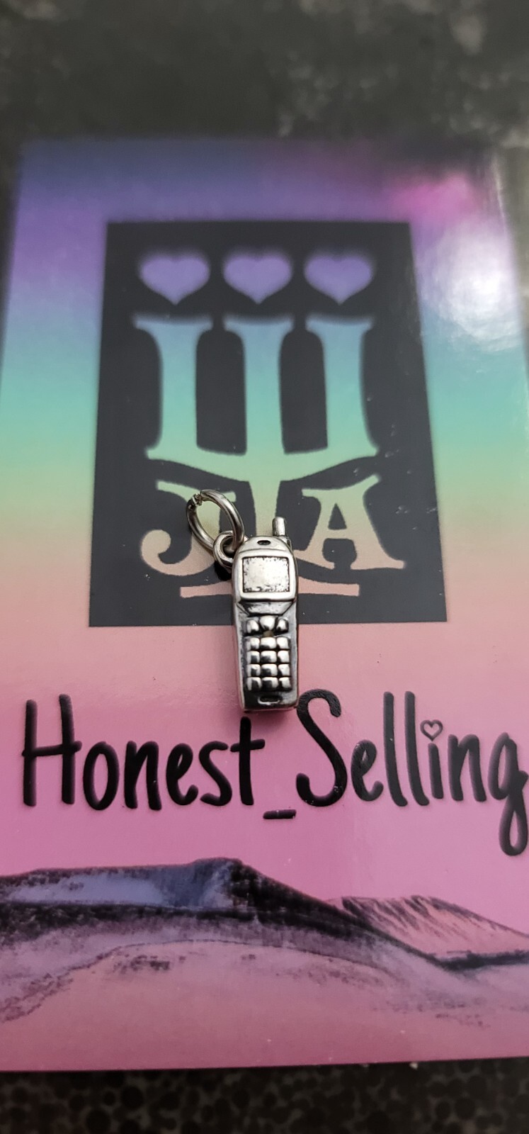 James Avery Retired Cell Phone Charm Gem