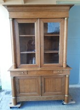 STUPENDA ANTICA  LIBRERIA/VETRINA/ CREDENZA DOPPIO CORPO IMPERO