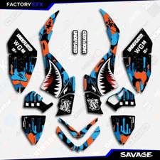 Black Orange Savage Camo Racing Graphics kit fits 06-08 Polaris Outlaw 450 525