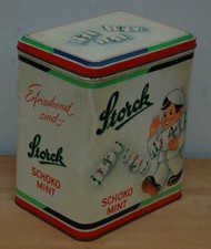 alte Blech Dose Storck Schoko Mint - sehr dekorativ - Blechdose