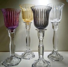 Kerzenglas Glasaufsatz Stella farbig 11x10cm Teelichtaufsatz f. Kerzenleuchter