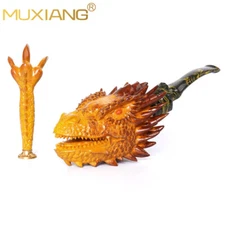 MUXIANG Dragon Briar Pipe With Tamper Smaug Pipe From Briar Wood Cumberland Stem