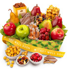 Get Well Soon Orchard Delight Fruit and Gourmet Gift Basket"