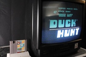 Nintendo Super Mario Bros Duck Hunt World Class Track Meet NES vintage game 1990