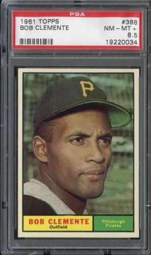 1961 TOPPS #388 ROBERTO CLEMENTE PSA 8.5 PIRATES HOF *B61387