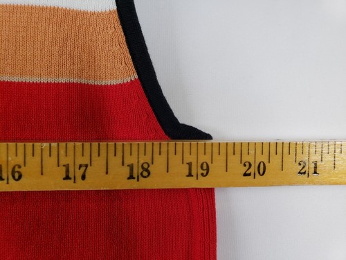 NWT Sag Harbor Sweater Vest Round Neck Striped Women's X-Large 100% Cotton Black - Picture 8 of 9