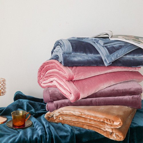 Velvet Flannel Blanket Soft Warm Bed Cover Queen King Size 500g/meter sheet New - Picture 11 of 82