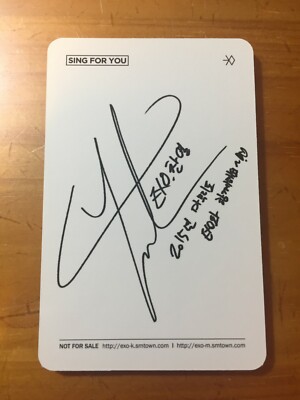 EXO CHANYEOL サイン入りカード 2020 Exo-K Winter Album Sing For You Korean Ver. Chanyeol Photo Card K