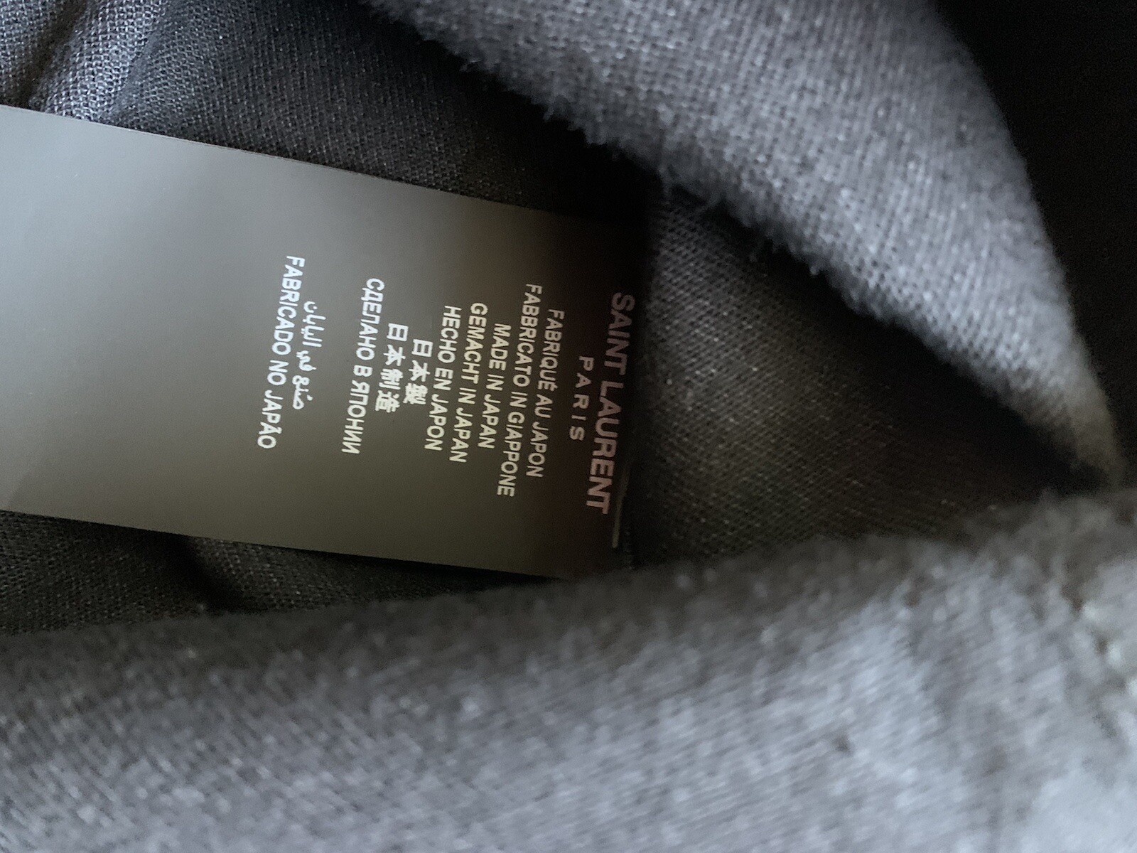 Camicia denim smaltato abbottonato lucido Saint Laurent nuova con etichetta