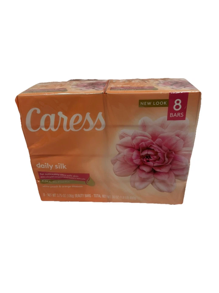Ласка 8 шт. ежедневный шелковый батончик мыло белый персик и оранжевый цветок цветочная масляная эссенция - Изображение 2 из 4