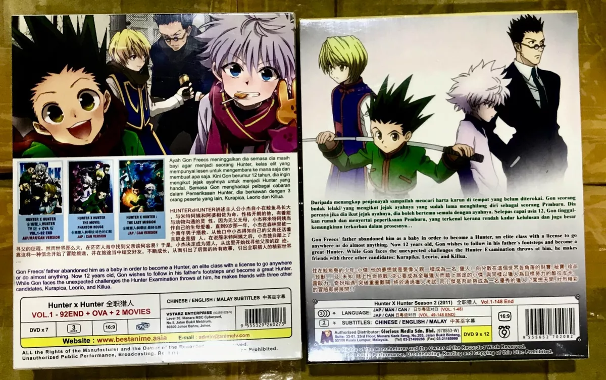 DVD Anime Hunter X Hunter Season 2 (2011) TV Series (1-148 End) English  Subtitle