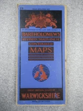Bartholomew's WARWICKSHIRE Half-Inch - Sheet 19 - Vintage Cloth Map