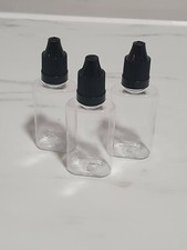 10×ClearTransparent 30ml Plastic Squeezable Liquids Oils Cosmetic Bottles Travel