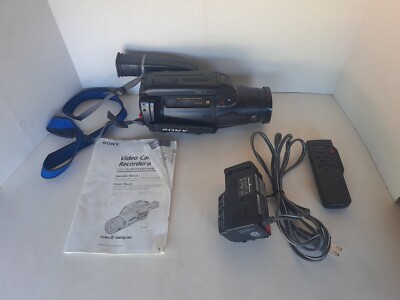 Sony CCD-FX640 Video 8 Handycam w Bag, Manual, Remote & Power Cord Charger ASIS