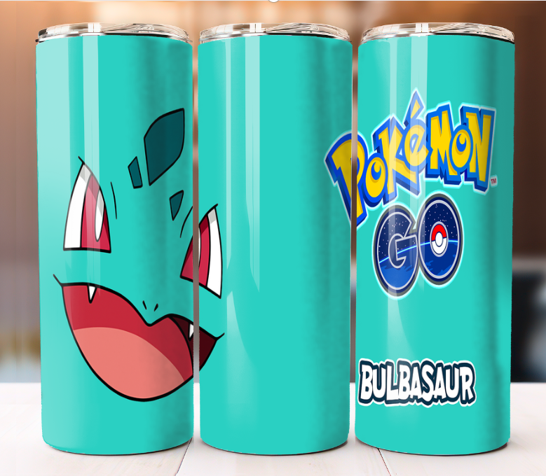 Bulbasaur Pokemon Go Character Anime  Tumbler 20oz Cup Mug Stainless Steel