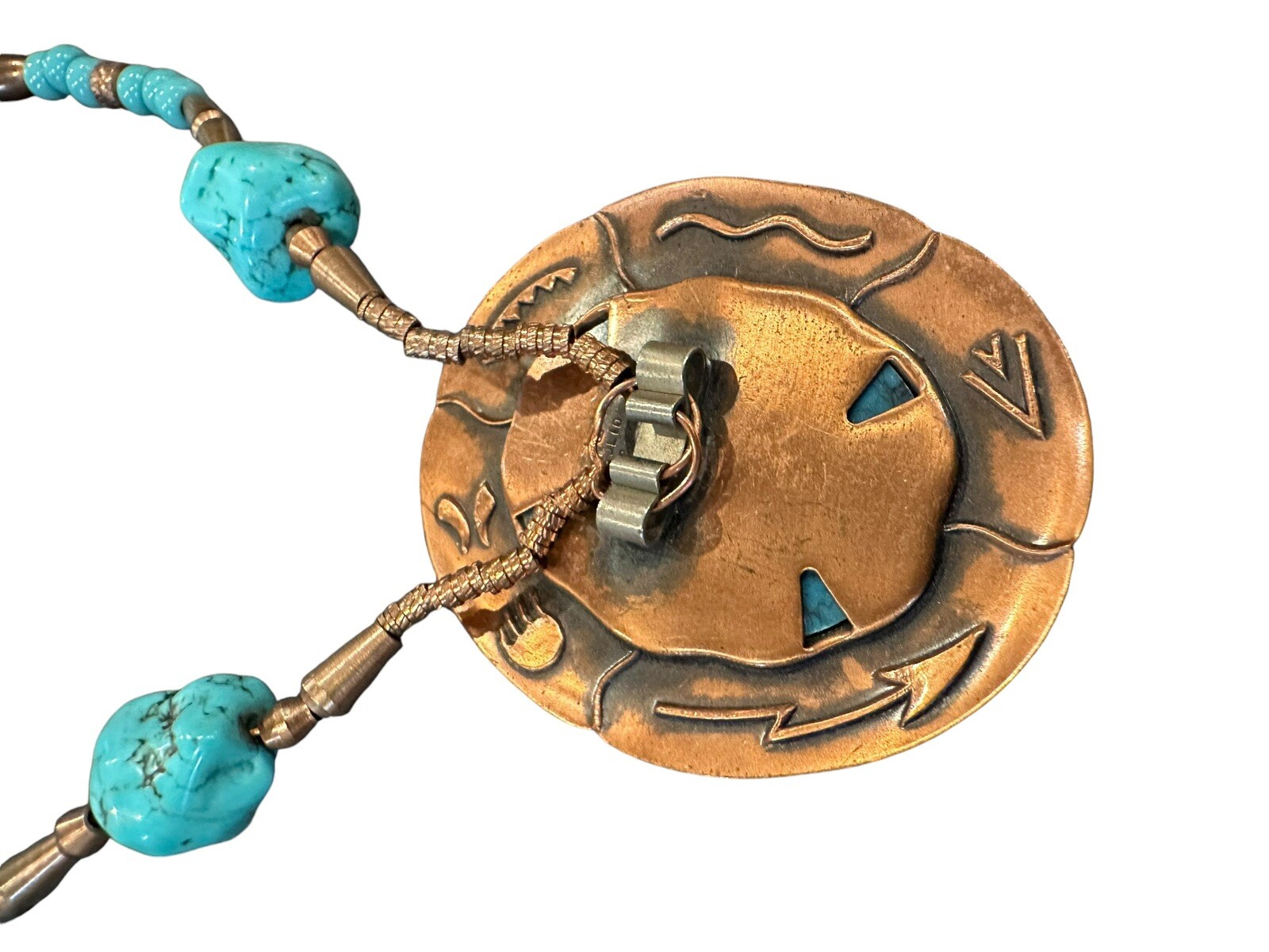 NATIVE AMERICAN STYLE SOLID COPPER NECKLACE PENDA… - image 4